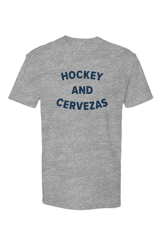 Hockey and Cervezas Breakaway Performance Tee Grey | Barn Garb Hockey Threads