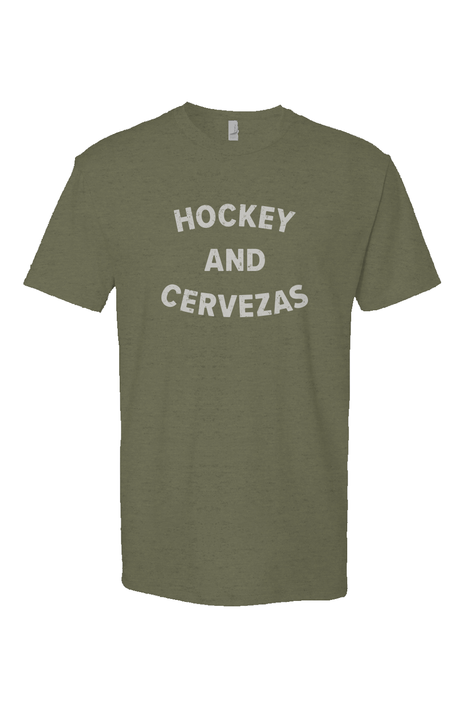 Hockey and Cervezas Breakaway Performance Tee Military Green | Barn Garb Hockey Threads