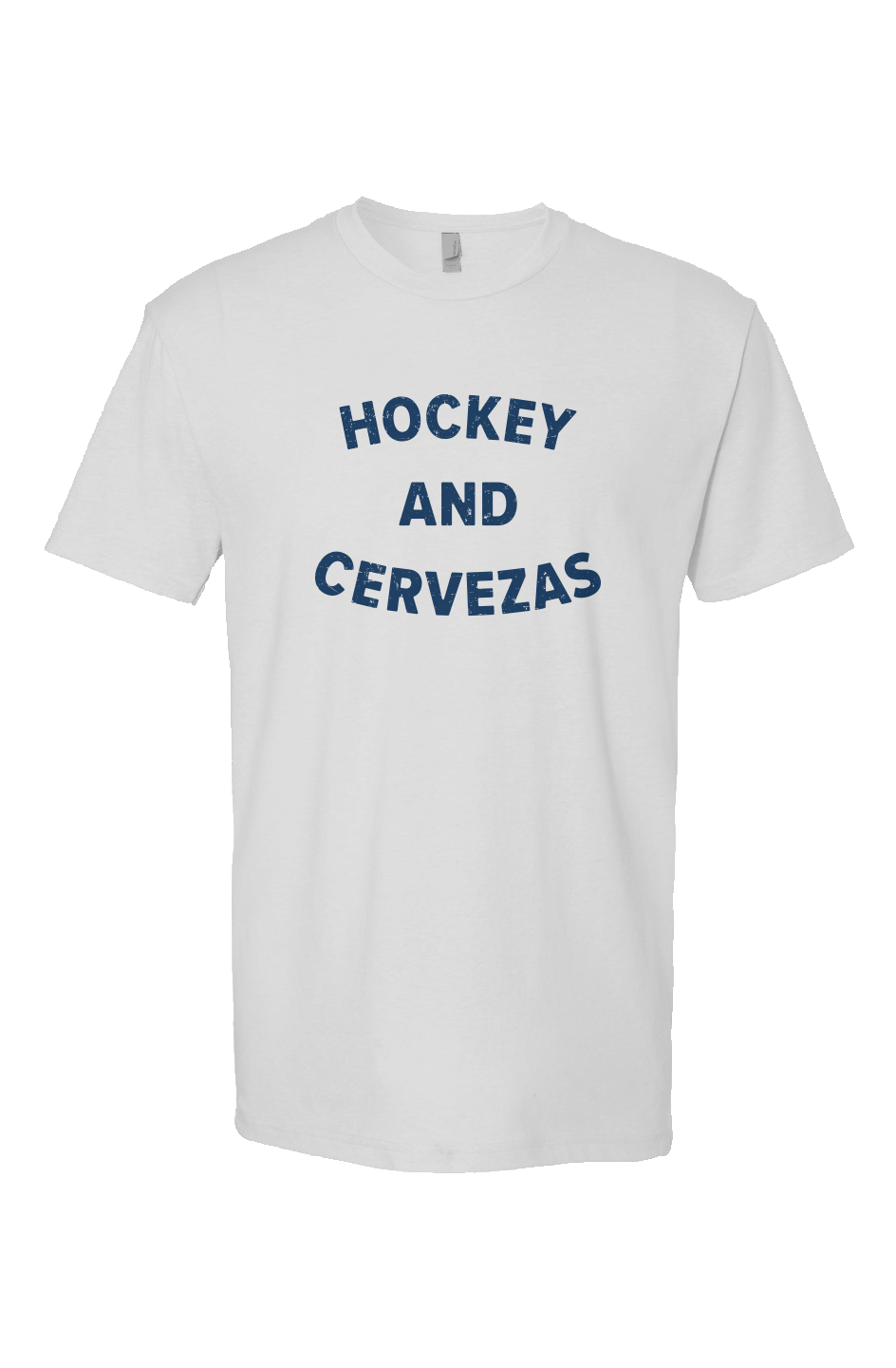Hockey and Cervezas Breakaway Performance Tee White | Barn Garb Hockey Threads