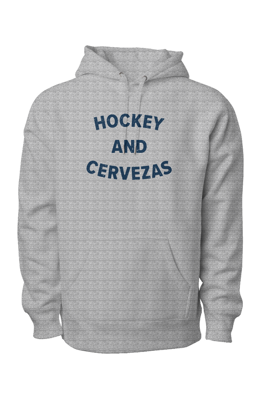 Hockey and Cervezas Legend Heavyweight Hoodie Grey | Barn Garb Hockey Threads