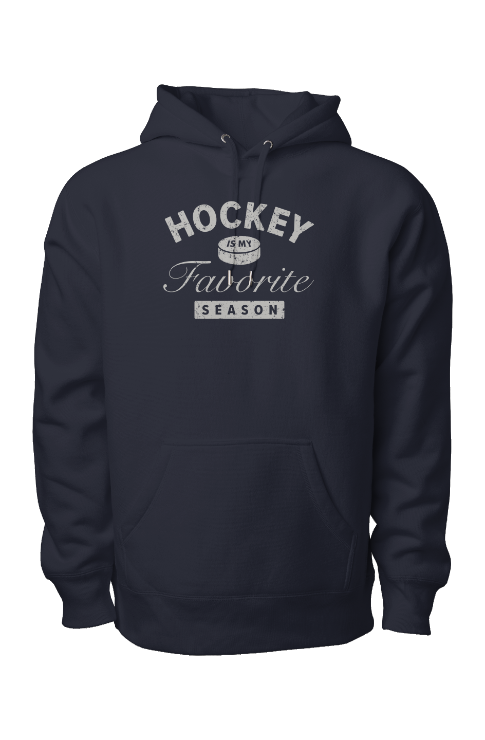 Hockey is My Favorite Season Legend Heavyweight Hoodie Navy Blue | Barn Garb Hockey Threads