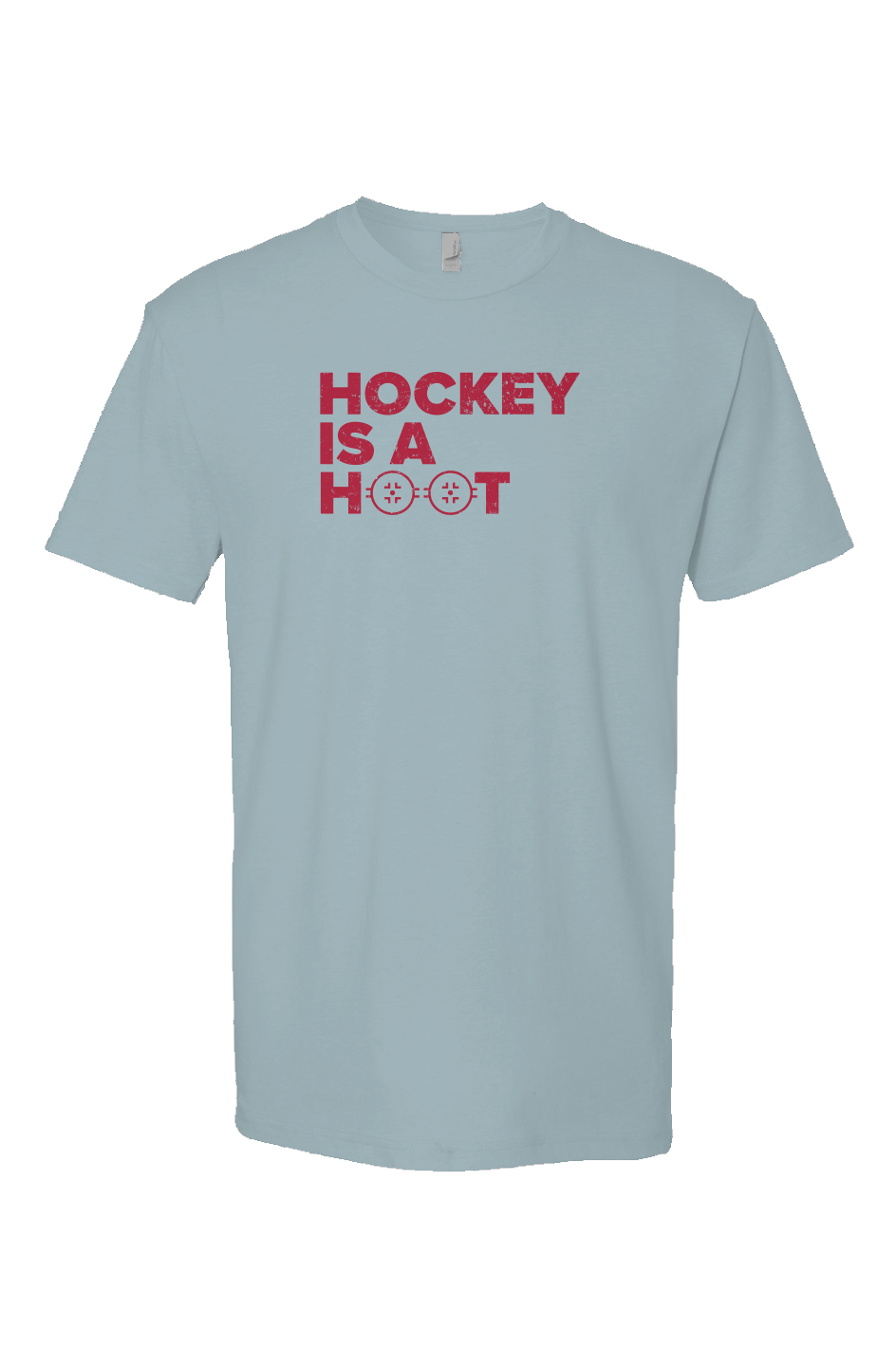 Hockey is a Hoot Breakaway Performance Tee Ice Blue | Barn Garb Hockey Threads