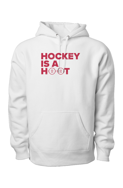 Hockey is a Hoot Legend Heavyweight Hoodie White | Barn Garb Hockey Threads