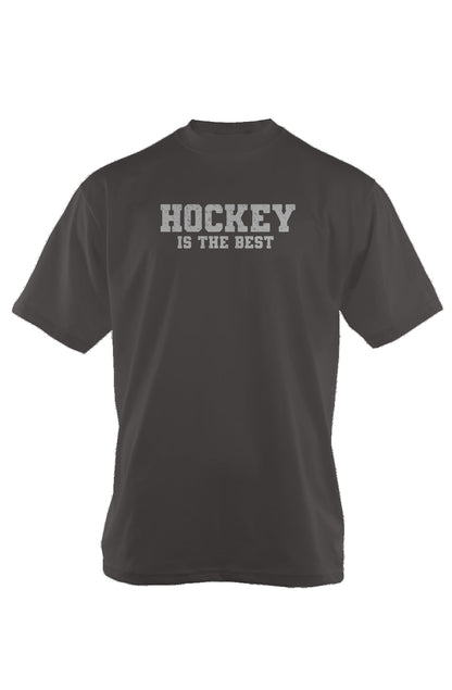 Hockey is the Best 90s Throwback Tee Charcoal | Barn Garb Hockey Threads