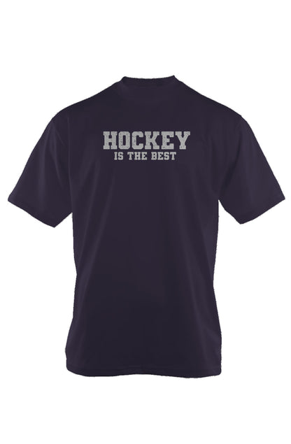 Hockey is the Best 90s Throwback Tee Navy Blue | Barn Garb Hockey Threads