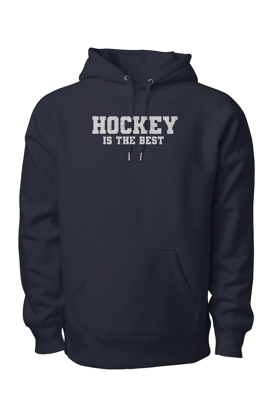 Hockey is the Best Legend Heavyweight Hoodie Navy Blue | Barn Garb Hockey Threads