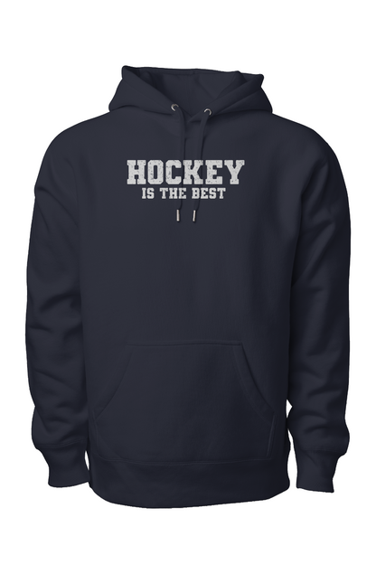 Hockey is the Best Legend Heavyweight Hoodie Navy Blue | Barn Garb Hockey Threads