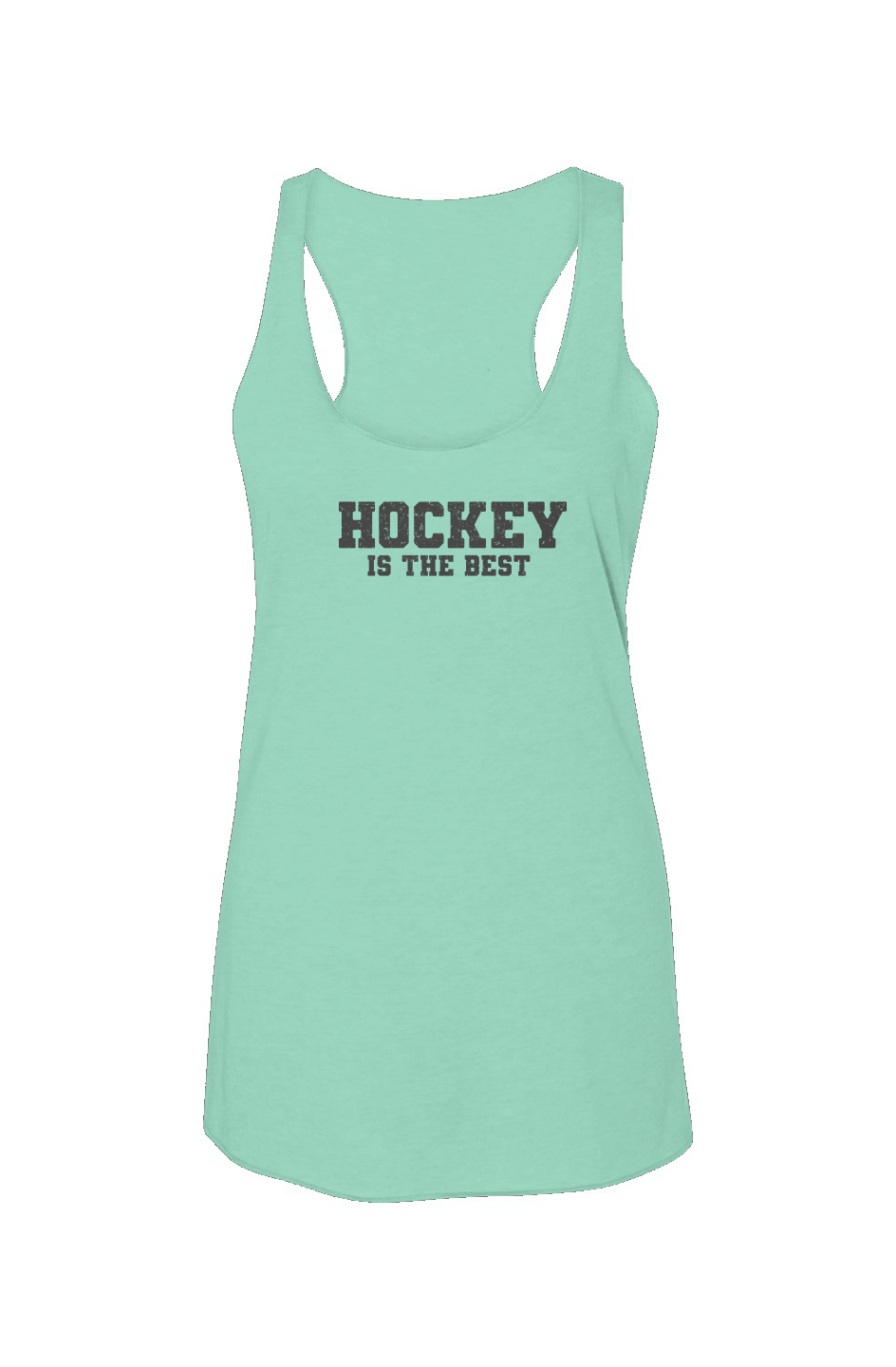 Hockey is the Best Racerback Barn Tank Mint | Barn Garb Hockey Threads