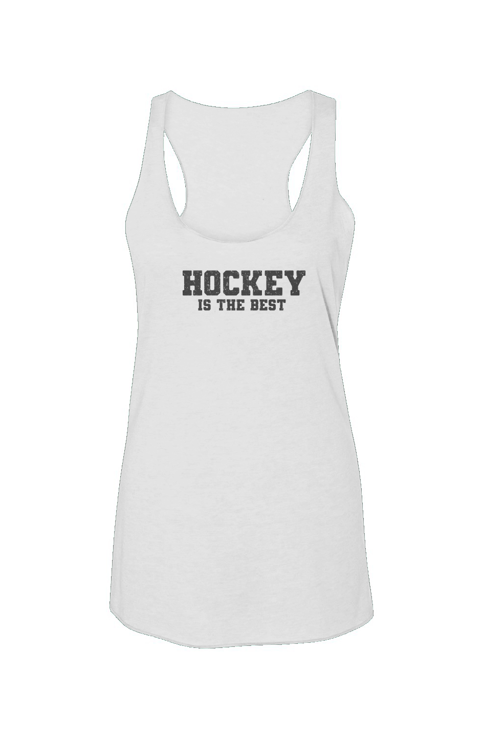 Hockey is the Best Racerback Barn Tank White | Barn Garb Hockey Threads