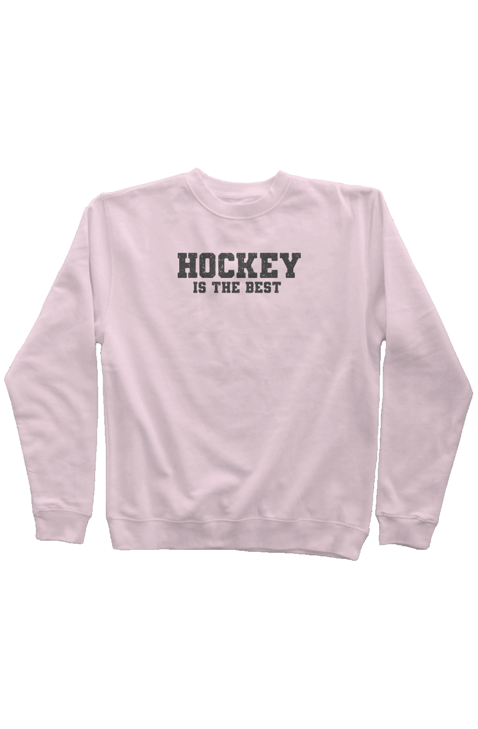 Hockey is the Best Rinkside Crewneck Sweatshirt Pink | Barn Garb Hockey Threads