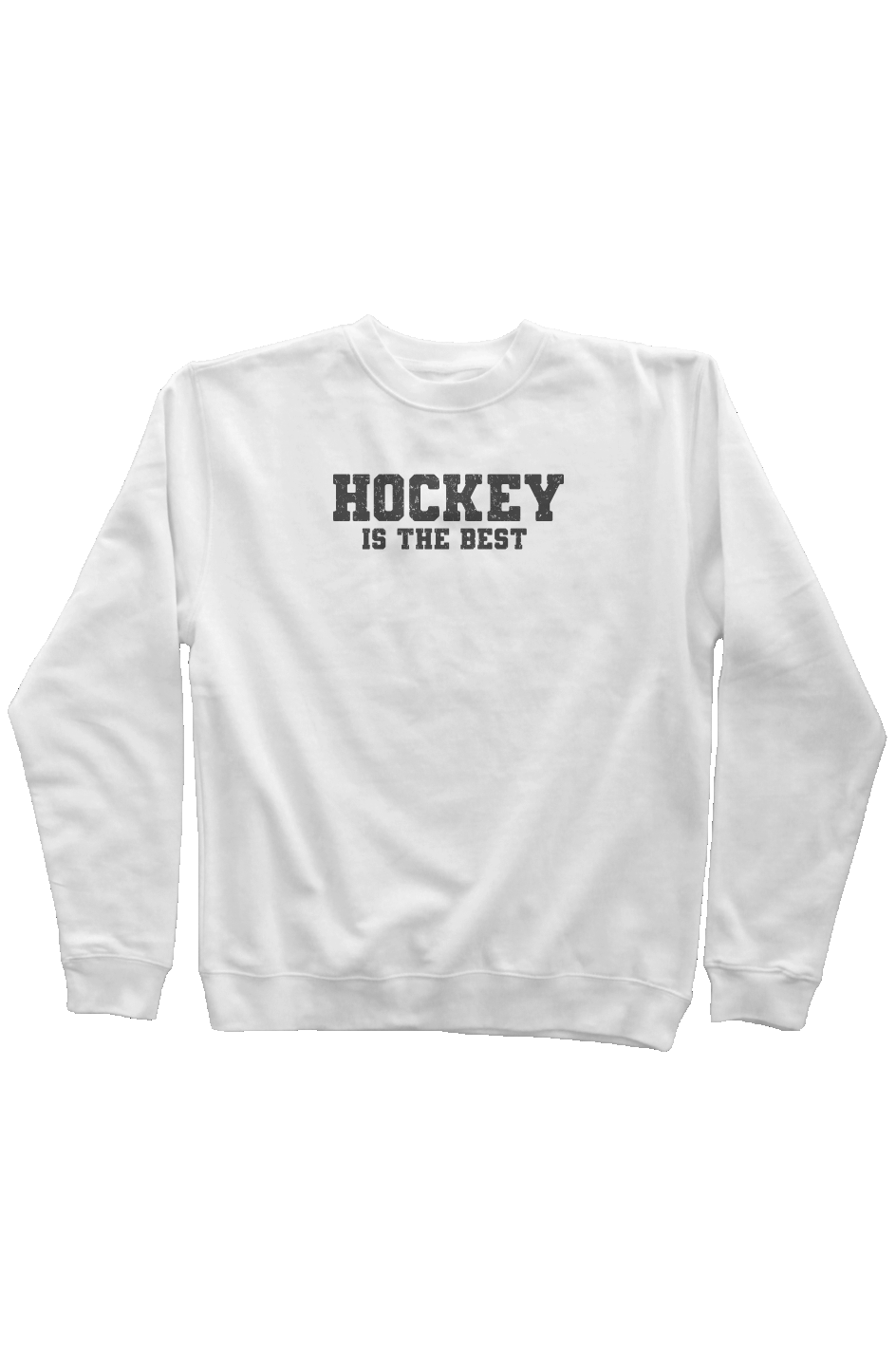 Hockey is the Best Rinkside Crewneck Sweatshirt White | Barn Garb Hockey Threads