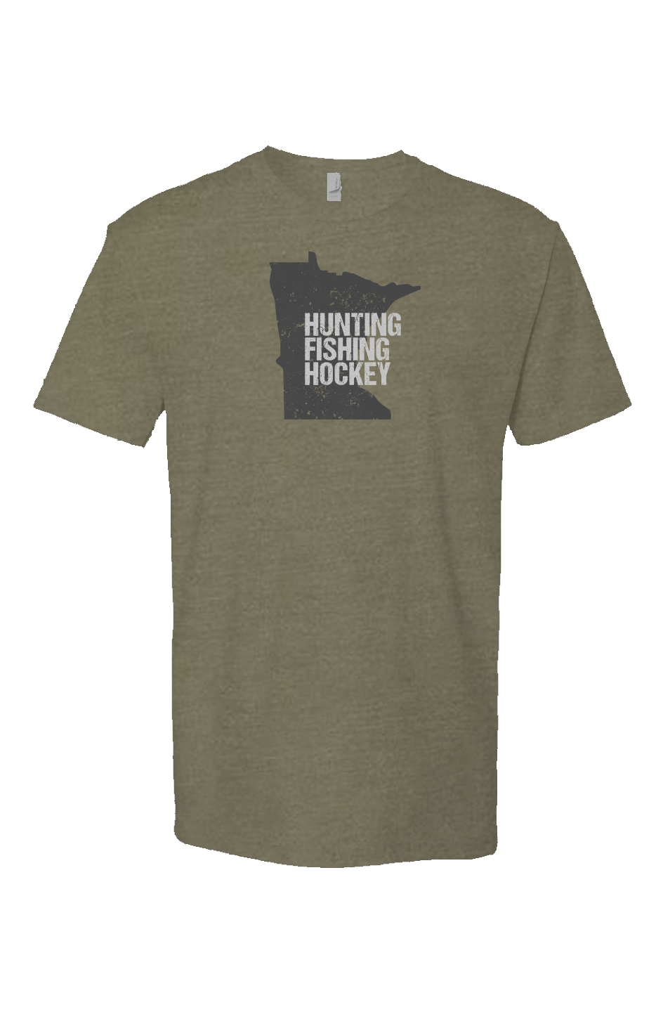 Hunting Fishing Hockey Breakaway Performance Tee Army Green | Barn Garb Hockey Threads