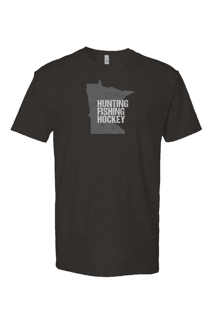 Hunting Fishing Hockey Breakaway Performance Tee Charcoal | Barn Garb Hockey Threads