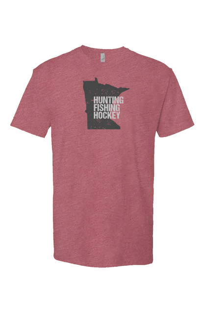 Hunting Fishing Hockey Breakaway Performance Tee Heather Mauve | Barn Garb Hockey Threads
