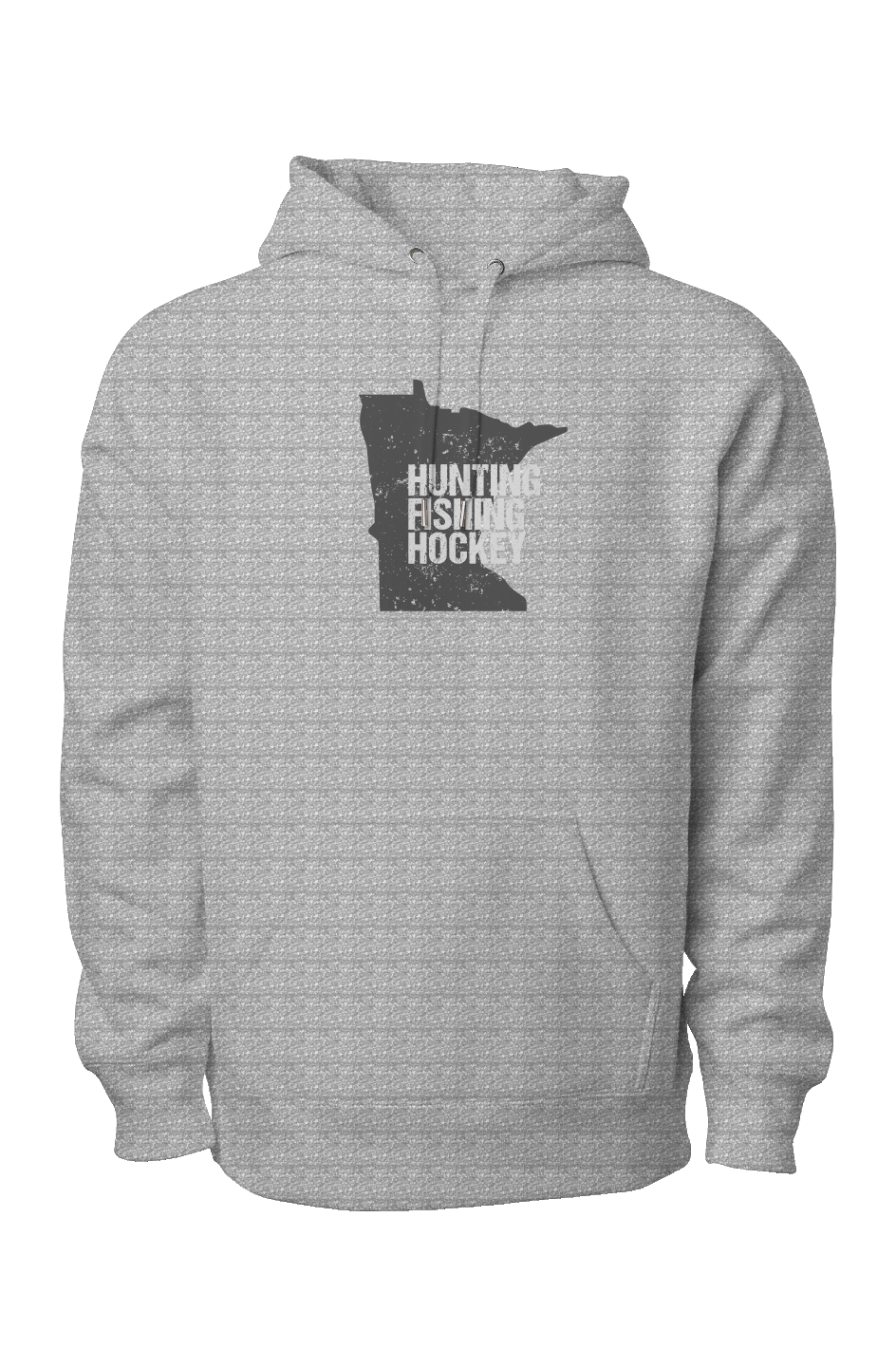 Hunting Fishing Hockey Legend Heavyweight Hoodie Grey | Barn Garb Hockey Threads