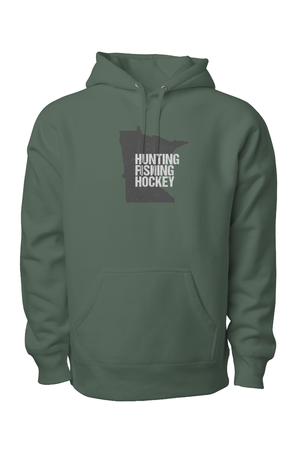 Hunting Fishing Hockey Legend Heavyweight Hoodie Hunter Green | Barn Garb Hockey Threads