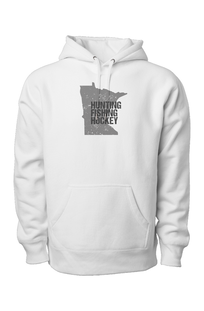 Hunting Fishing Hockey Legend Heavyweight Hoodie White | Barn Garb Hockey Threads
