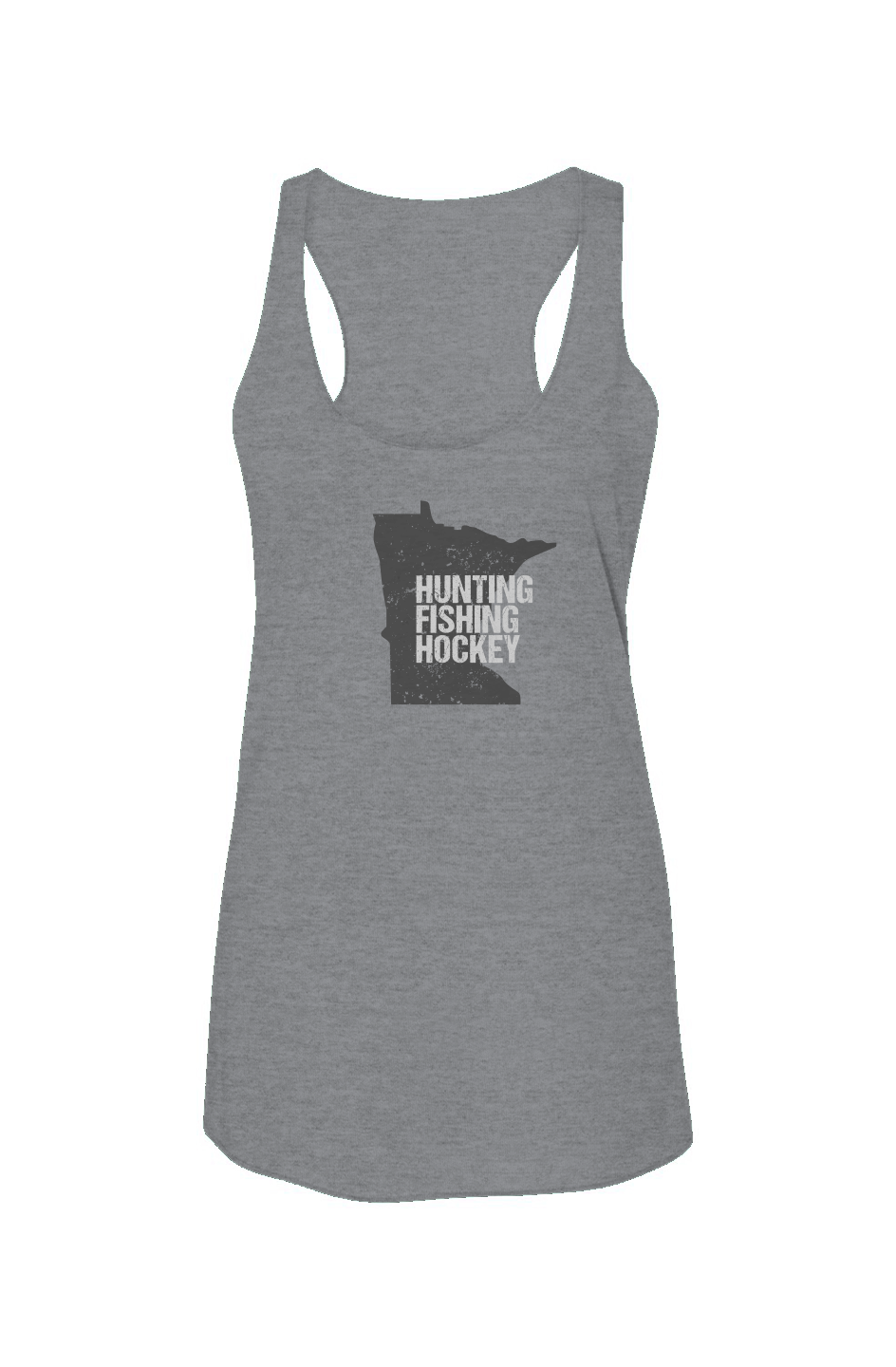 Hunting Fishing Hockey Racerback Barn Tank Grey | Barn Garb Hockey Threads