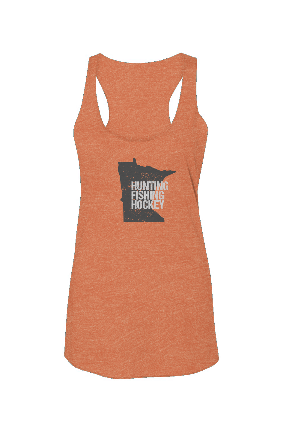 Hunting Fishing Hockey Racerback Barn Tank Hunter Orange | Barn Garb Hockey Threads