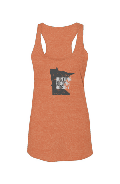 Hunting Fishing Hockey Racerback Barn Tank Hunter Orange | Barn Garb Hockey Threads