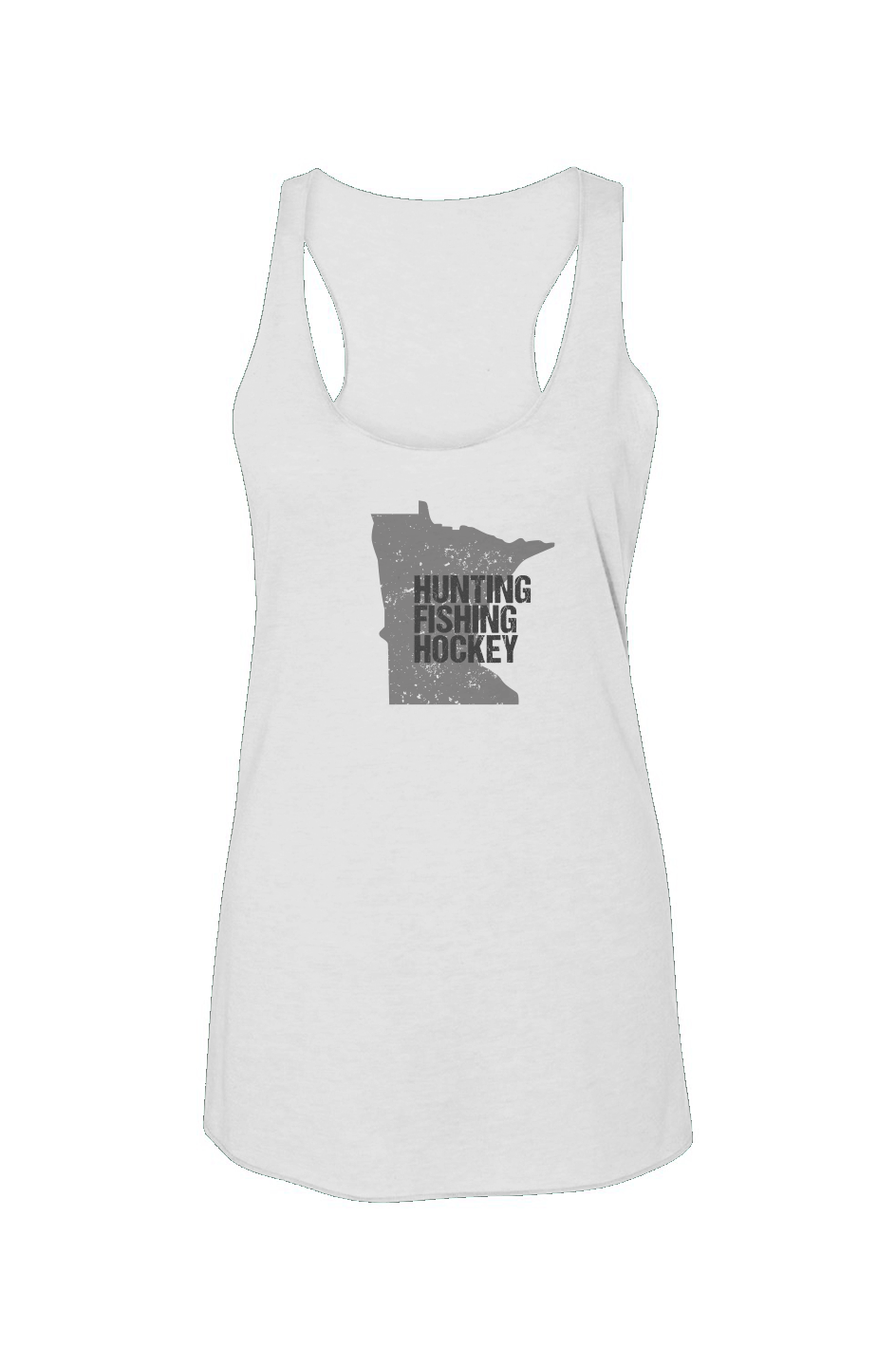 Hunting Fishing Hockey Racerback Barn Tank White | Barn Garb Hockey Threads