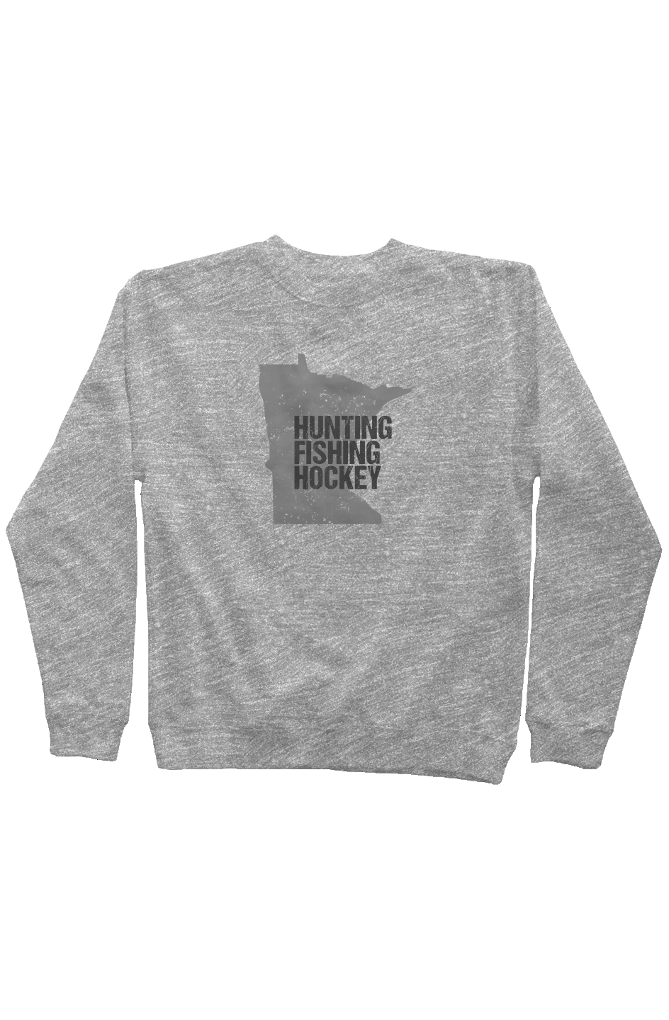 Hunting Fishing Hockey Rinkside Crewneck Sweatshirt Grey | Barn Garb Hockey Threads