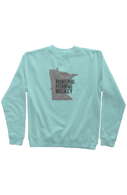 Hunting Fishing Hockey Rinkside Crewneck Sweatshirt Mint | Barn Garb Hockey Threads