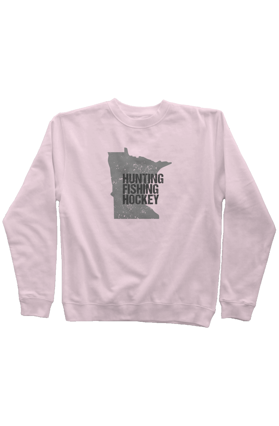 Hunting Fishing Hockey Rinkside Crewneck Sweatshirt Pink | Barn Garb Hockey Threads