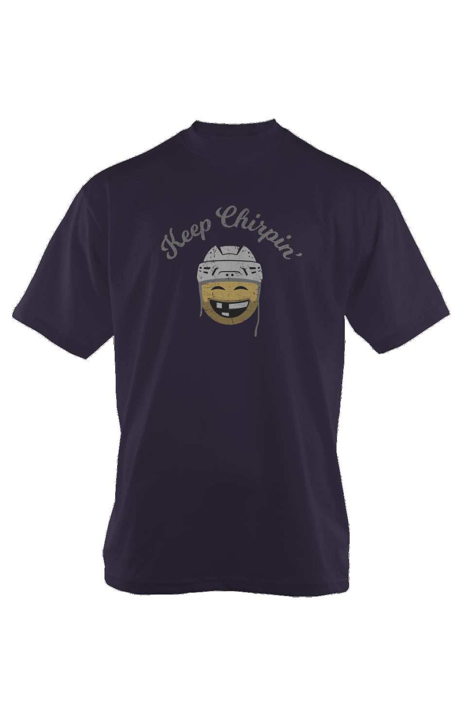 Keep Chirpin' 90s Throwback Tee Navy Blue | Barn Garb Hockey Threads