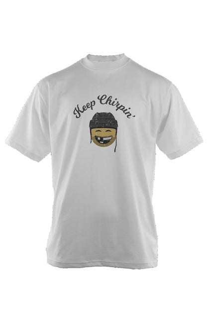 Keep Chirpin' 90s Throwback Tee White | Barn Garb Hockey Threads