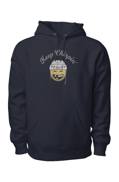 Keep Chirpin' Legend Heavyweight Hoodie Navy Blue | Barn Garb Hockey Threads