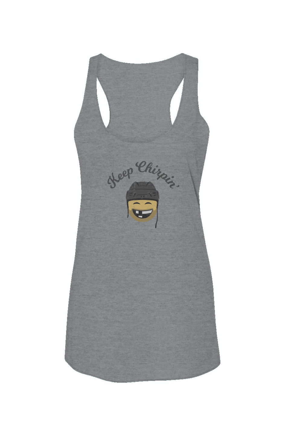 Keep Chirpin' Racerback Barn Tank Grey | Barn Garb Hockey Threads