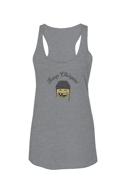 Keep Chirpin' Racerback Barn Tank Grey | Barn Garb Hockey Threads