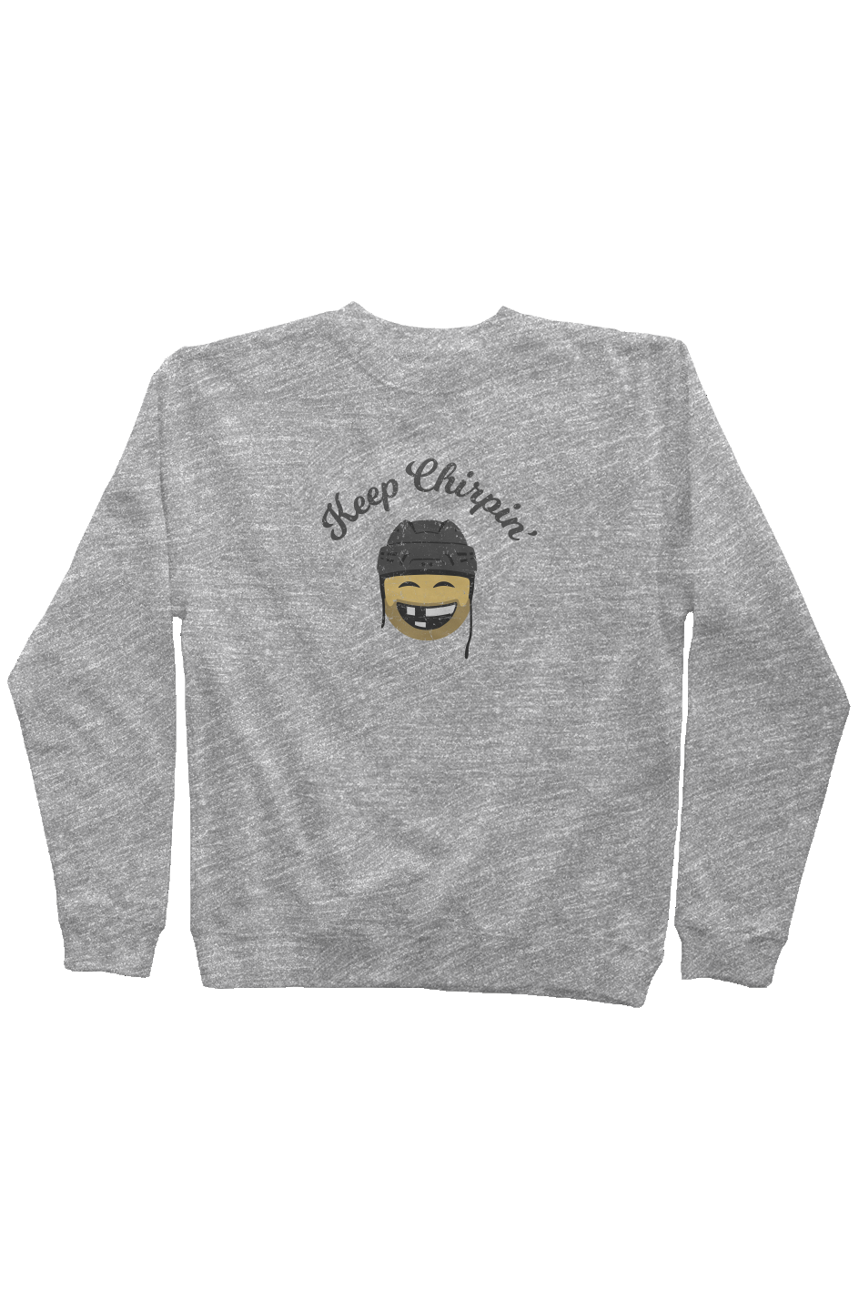 Keep Chirpin' Rinkside Crewneck Sweatshirt Grey | Barn Garb Hockey Threads