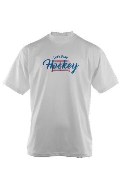 Let's Play Hockey 90s Throwback Tee White | Barn Garb Hockey Threads