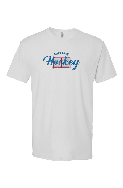 Let's Play Hockey Breakaway Performance Tee White | Barn Garb Hockey Threads