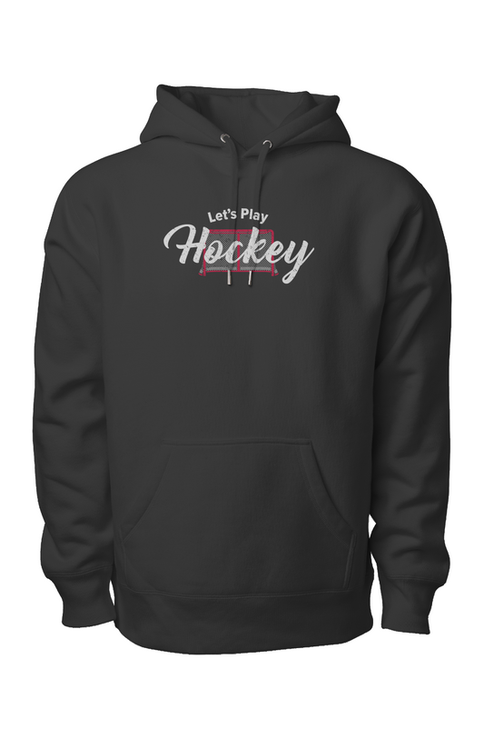 Let's Play Hockey Legend Heavyweight Hoodie Black | Barn Garb Hockey Threads