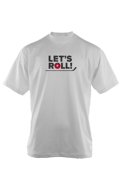 Let's Roll 90s Throwback Tee White | Barn Garb Hockey Threads