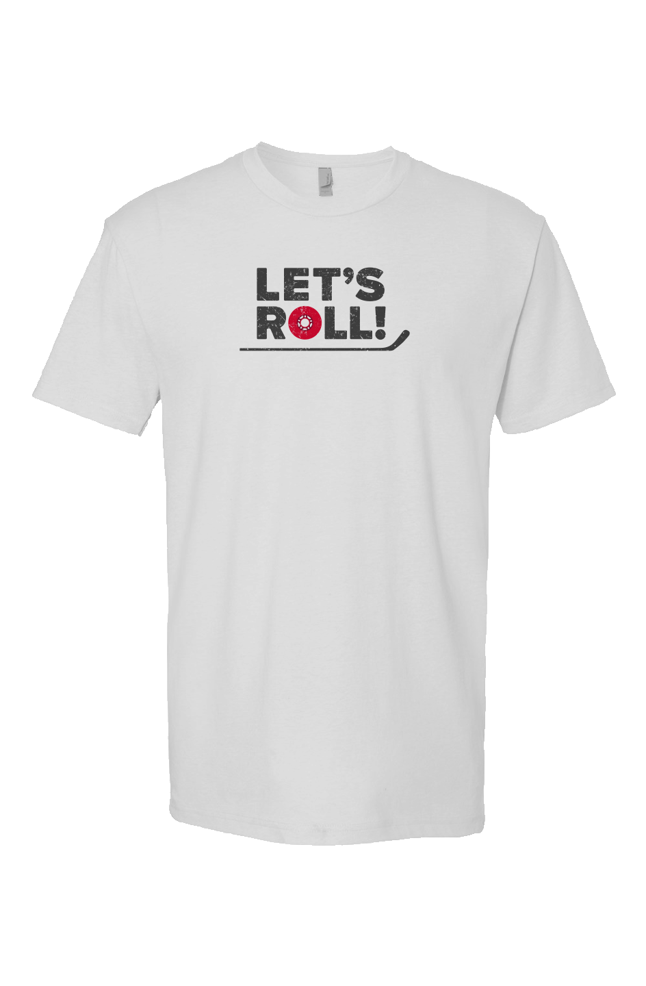 Let's Roll Breakaway Performance Tee White | Barn Garb Hockey Threads
