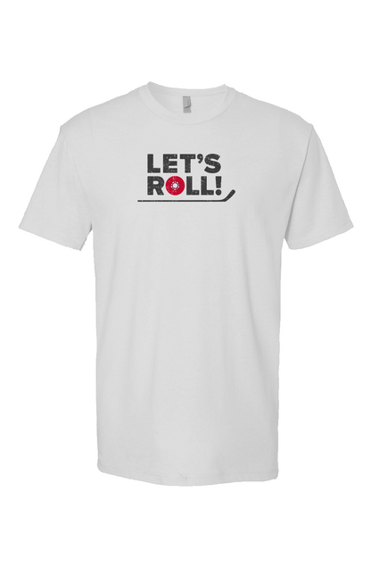 Let's Roll Breakaway Performance Tee White | Barn Garb Hockey Threads