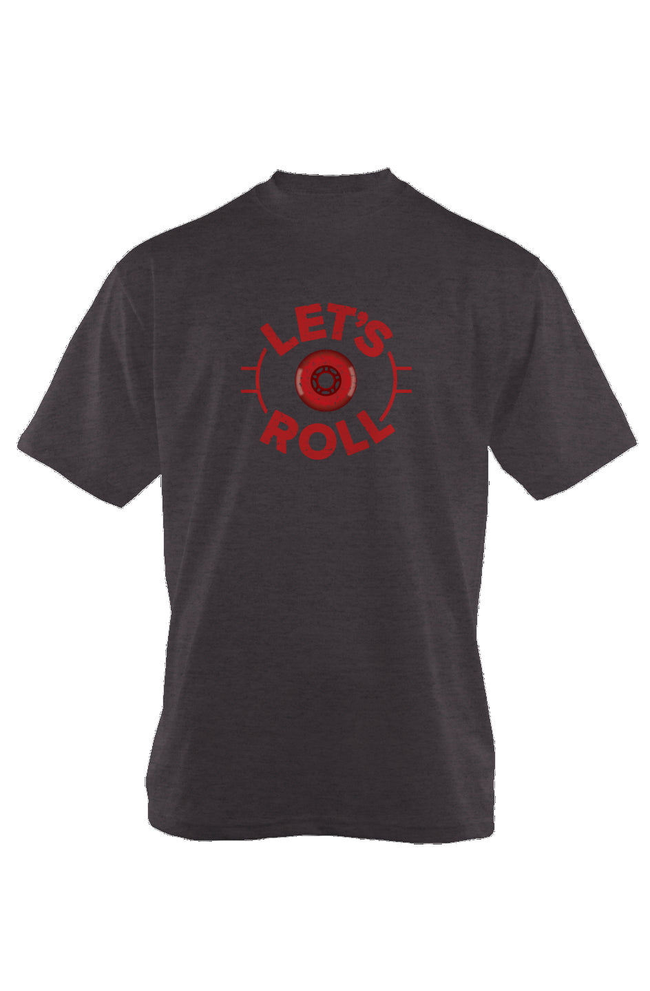 Let's Roll Circle 90s Throwback Tee Charcoal | Barn Garb Hockey Threads