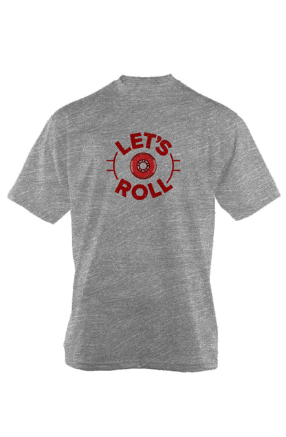 Let's Roll Circle 90s Throwback Tee Grey | Barn Garb Hockey Threads