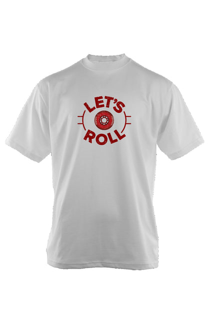 Let's Roll Circle 90s Throwback Tee White | Barn Garb Hockey Threads