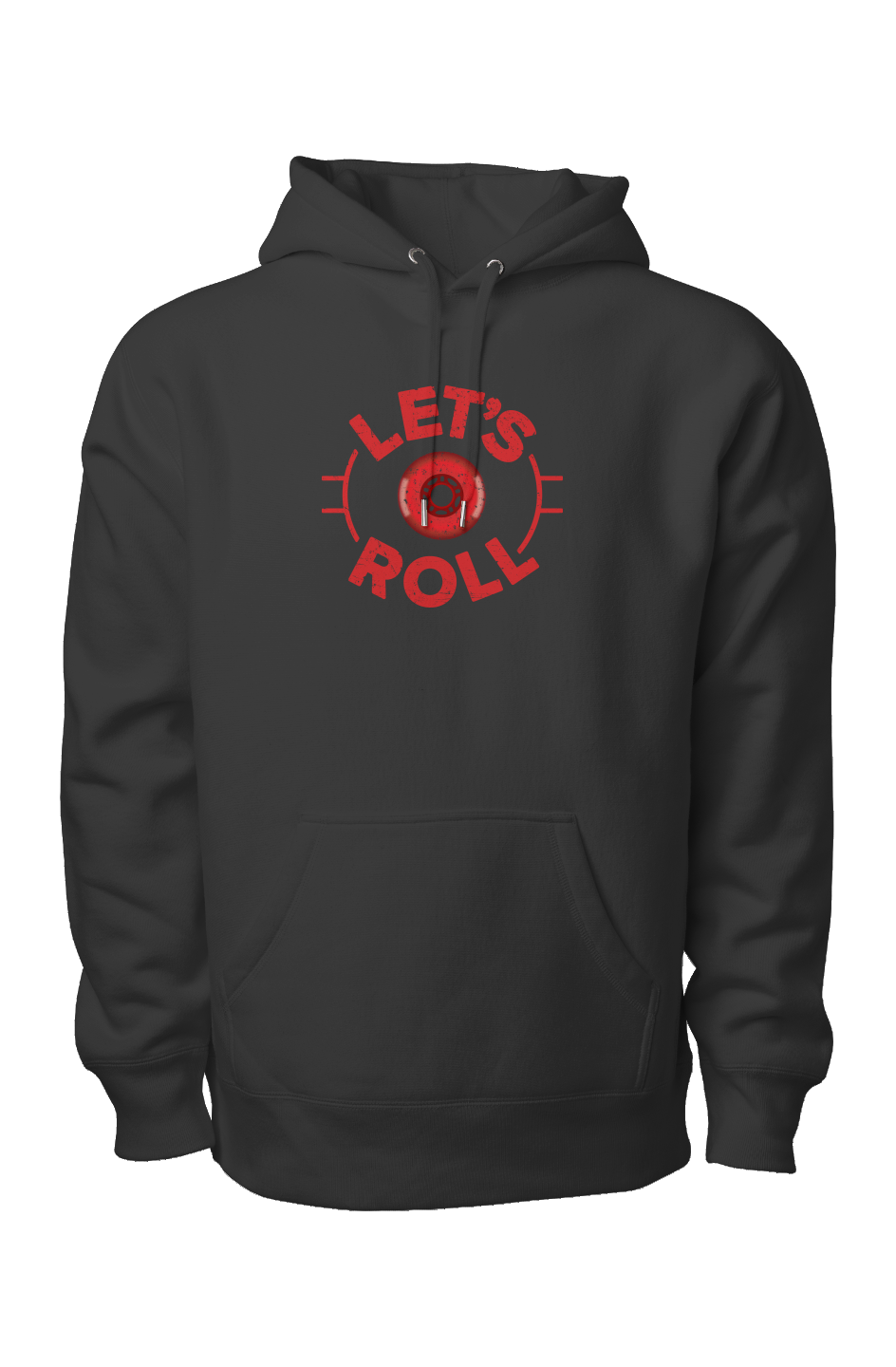 Let's Roll Circle Legend Heavyweight Hoodie Black | Barn Garb Hockey Threads