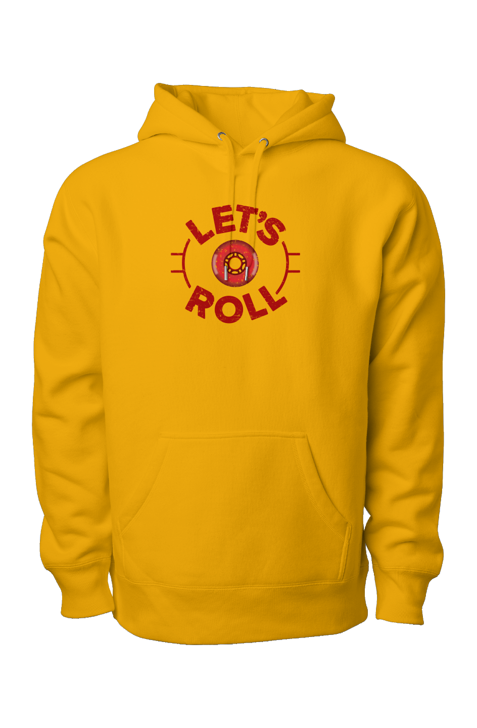 Let's Roll Circle Legend Heavyweight Hoodie Gold | Barn Garb Hockey Threads