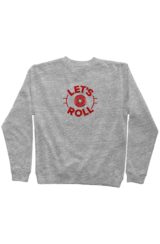 Let's Roll Circle Rinkside Crewneck Sweatshirt Grey | Barn Garb Hockey Threads