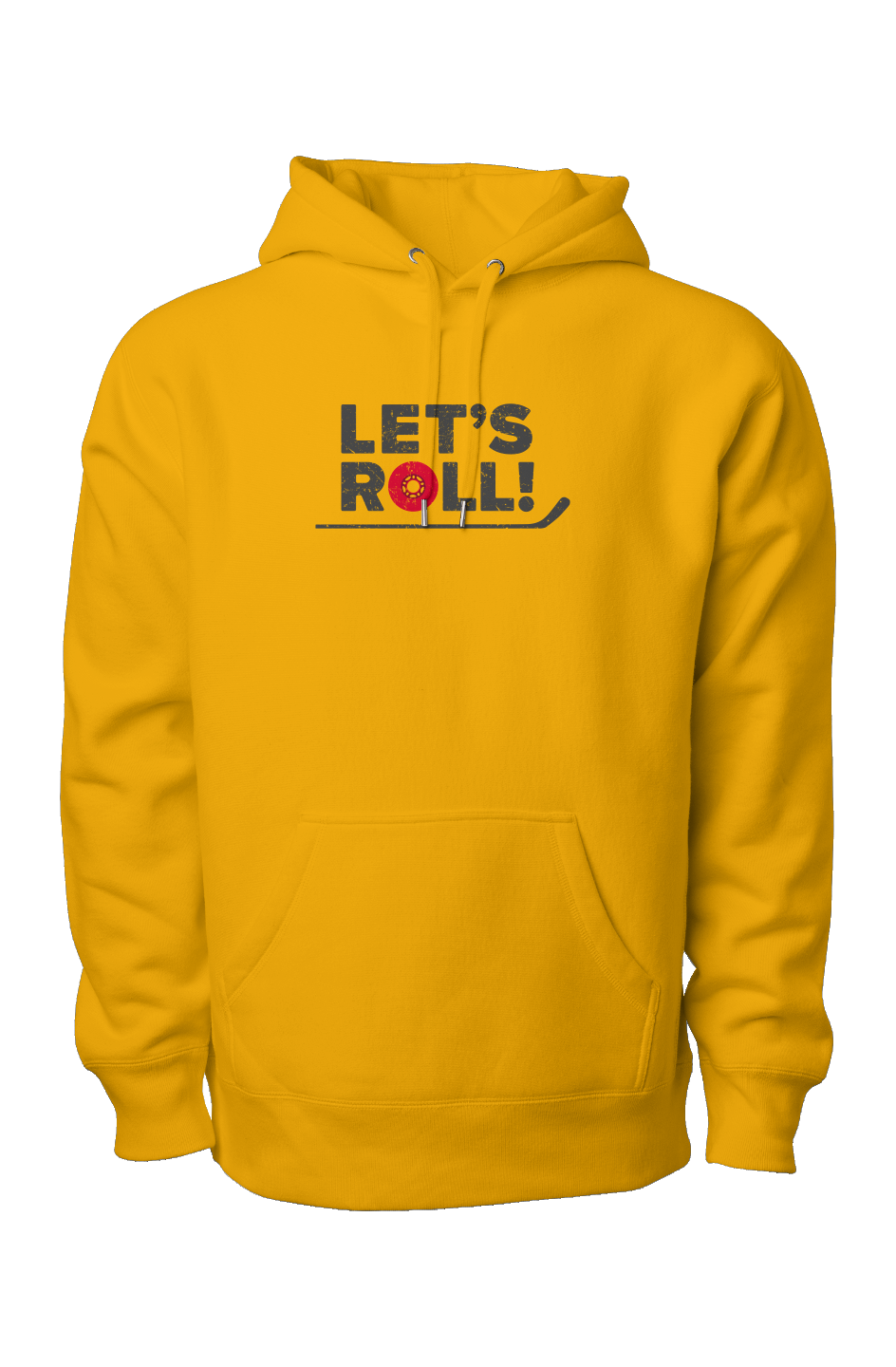 Let's Roll Legend Heavyweight Hoodie Gold | Barn Garb Hockey Threads