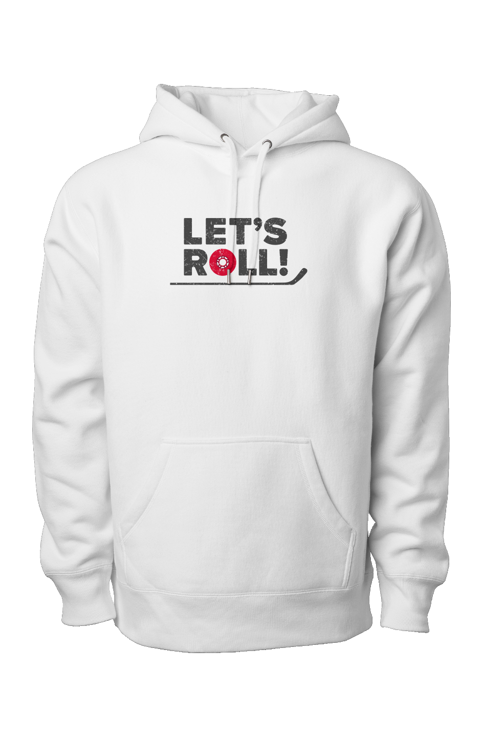 Let's Roll Legend Heavyweight Hoodie White | Barn Garb Hockey Threads