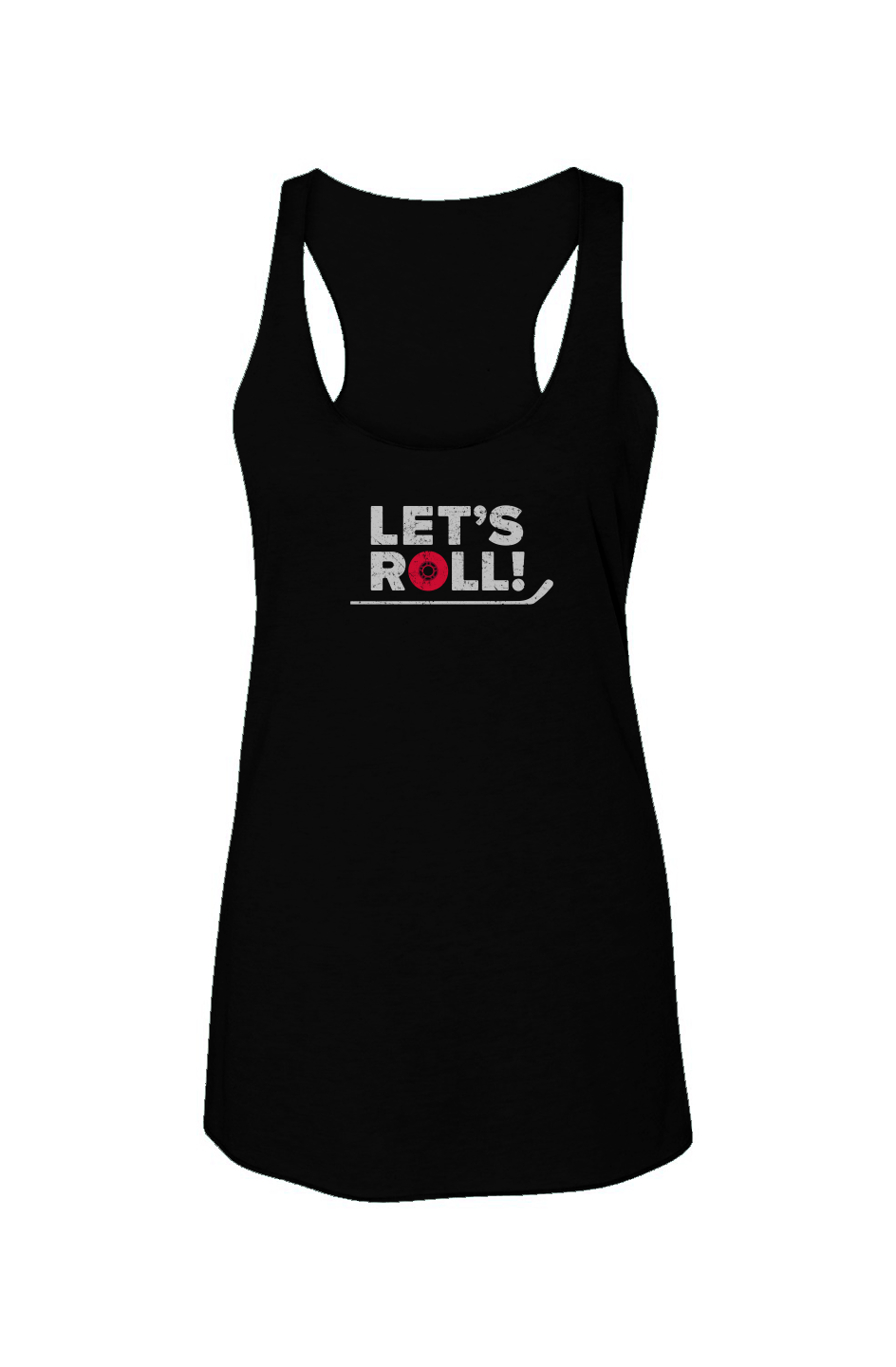 Lets Roll Racerback Barn Tank Black | Barn Garb Hockey Threads