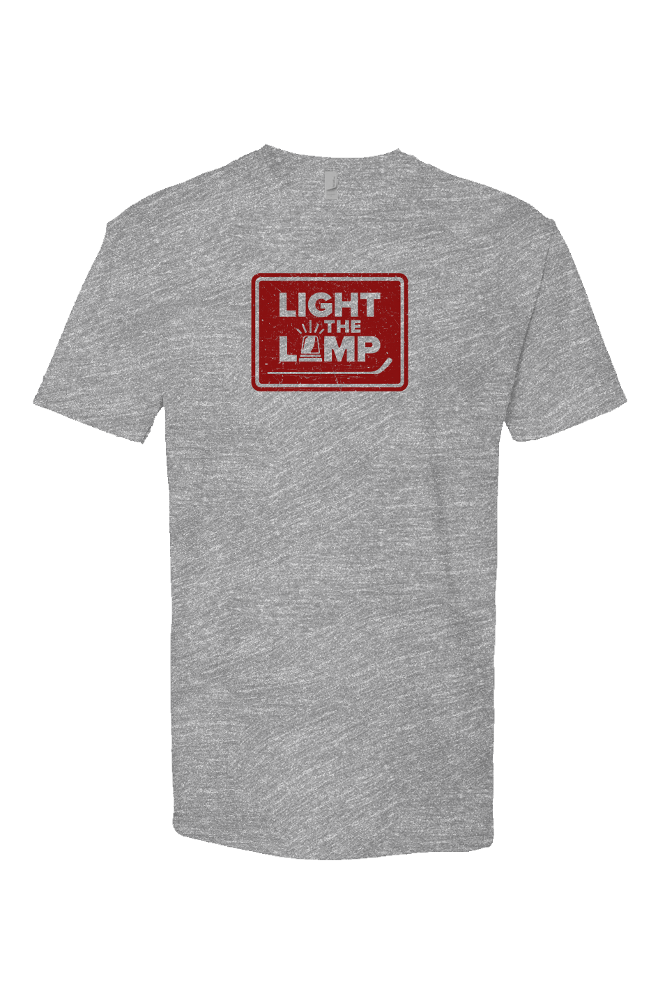 Light the Lamp Badge Breakaway Performance Tee Grey | Barn Garb Hockey Threads